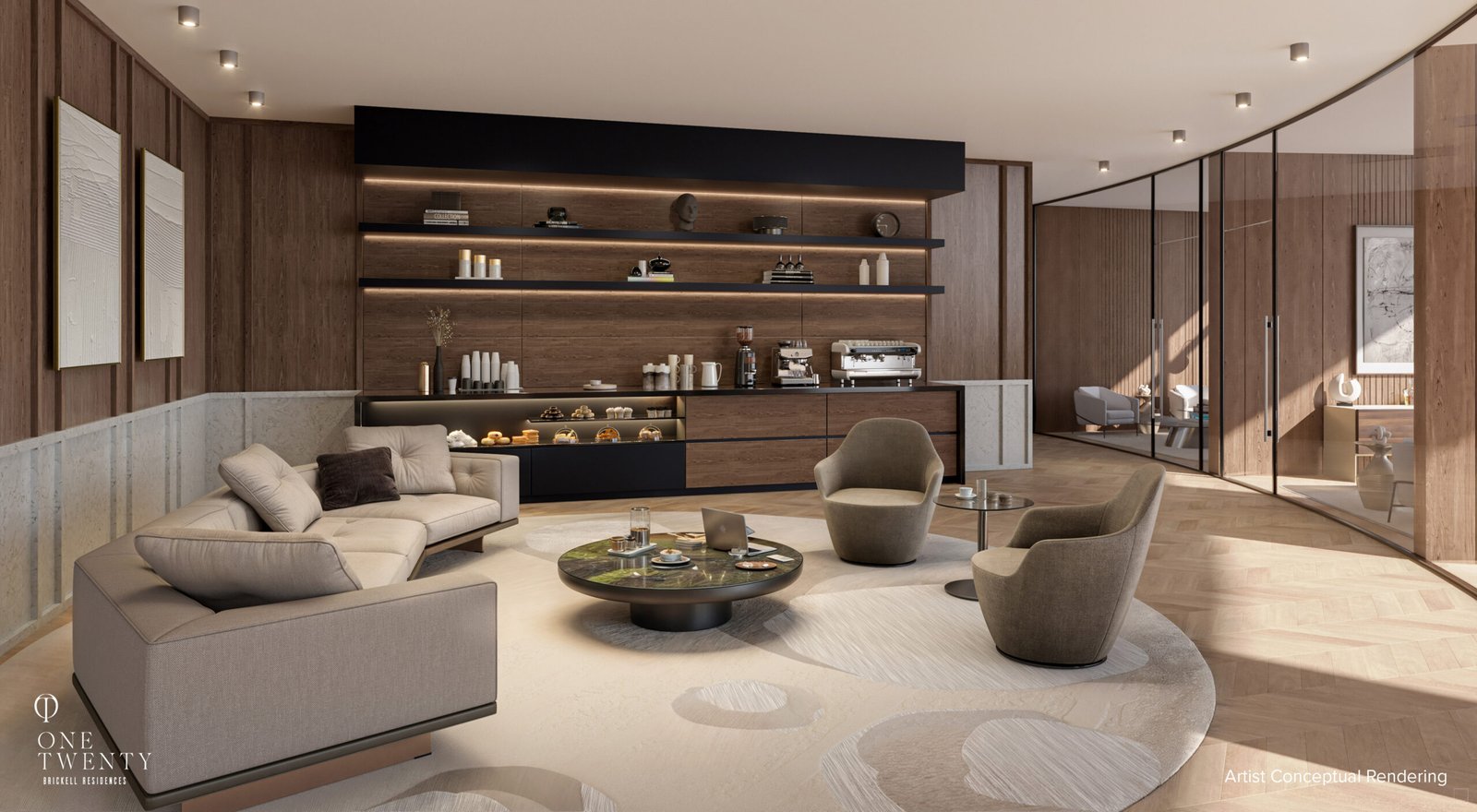 One Twenty Brickell Residences Office Lounge & Coffee Bar