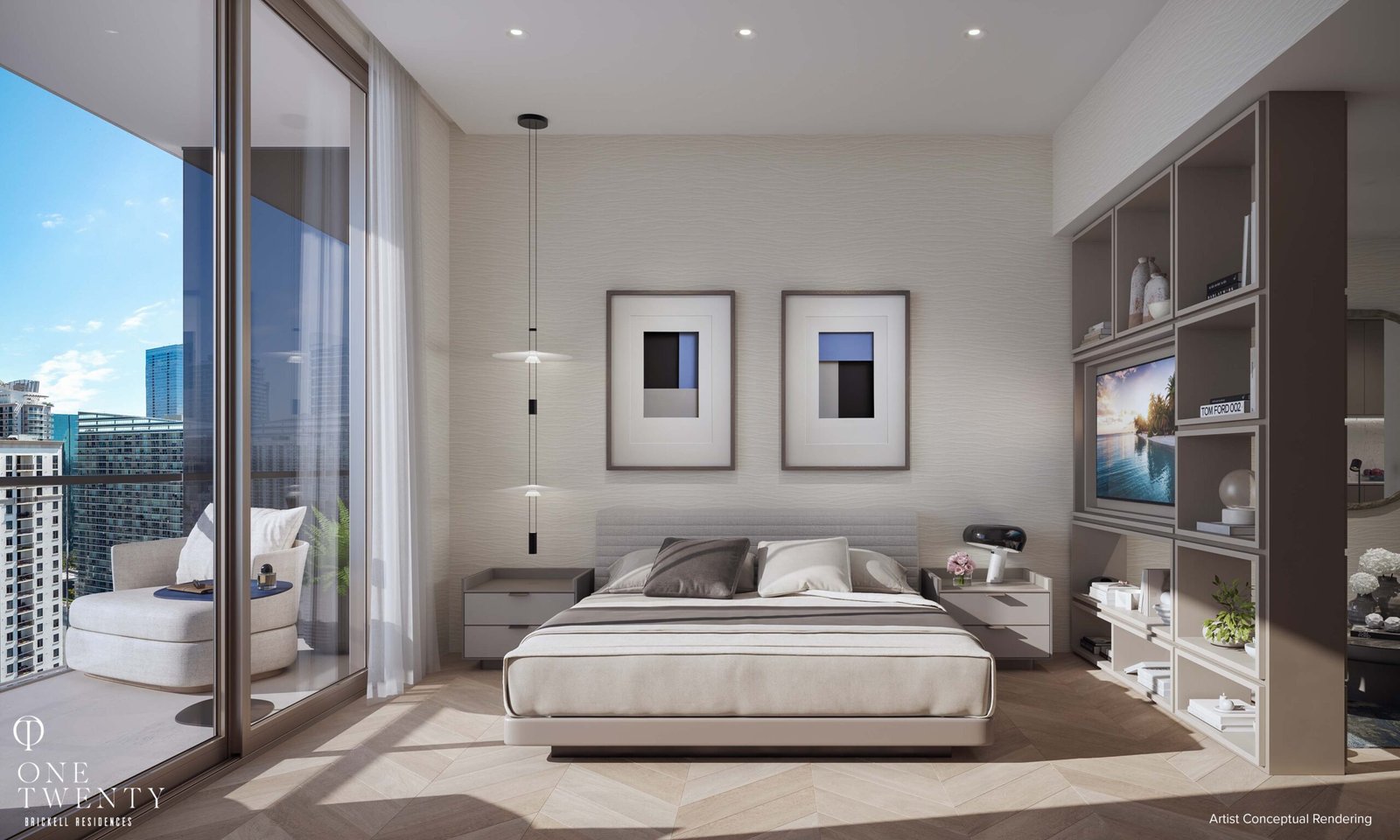 One Twenty Brickell Residences Studio Bedroom